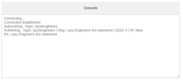 MQTT Console